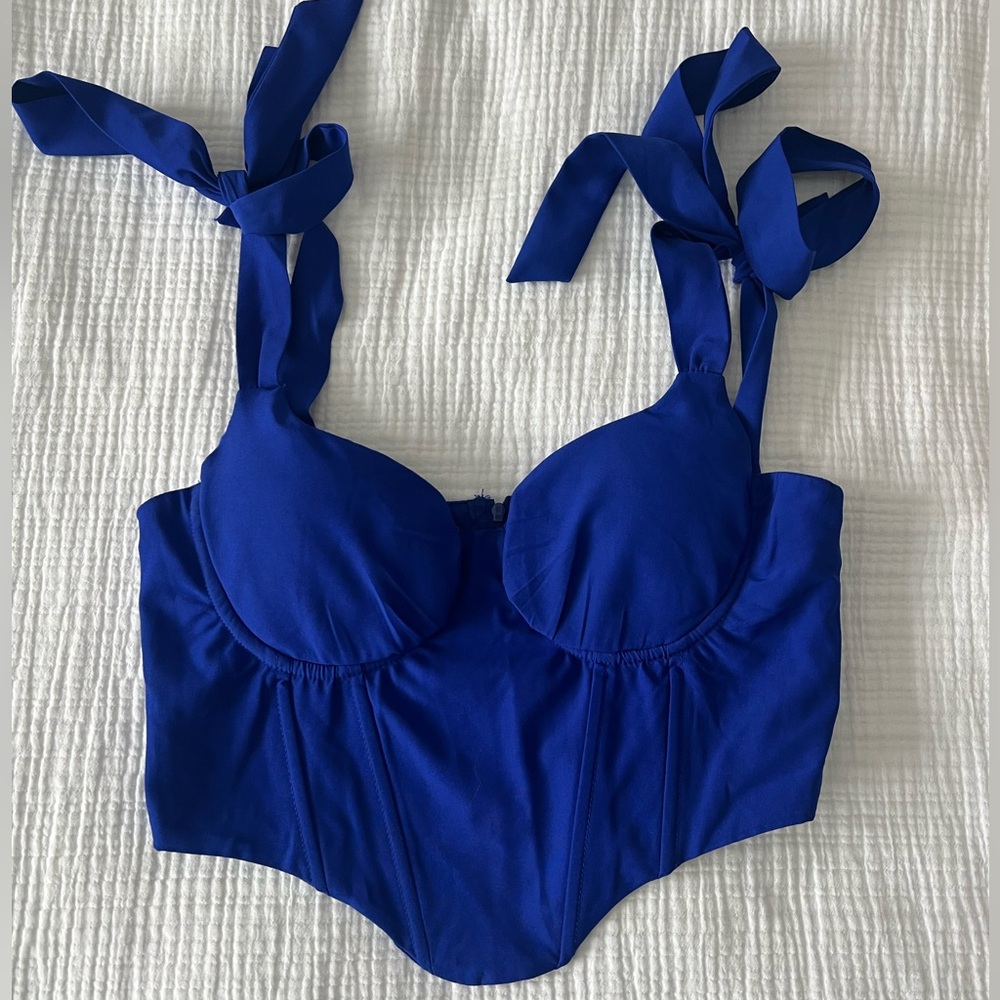 Royal Blue Corset Top